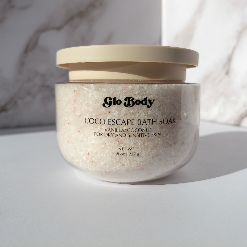 Coco Escape - Coconut and Vanilla Bath Soak with Epsom, Pink Himalayan, and Dead Sea Salt